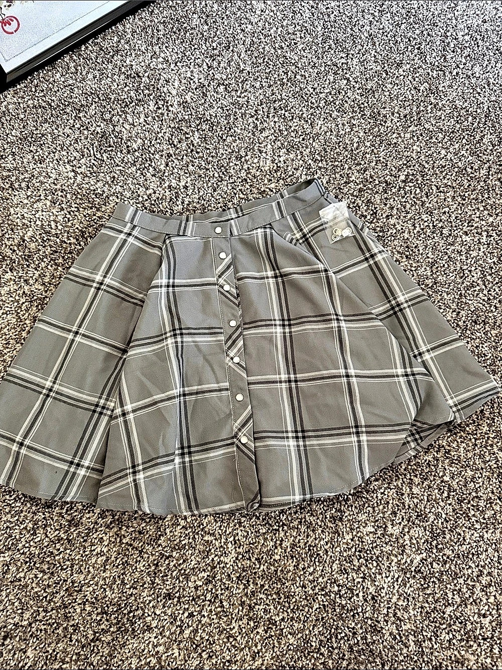 Dixon Flannel Company Plaid Button-Front Mini Skirt Size XS NWOT